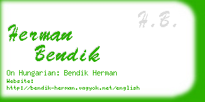 herman bendik business card